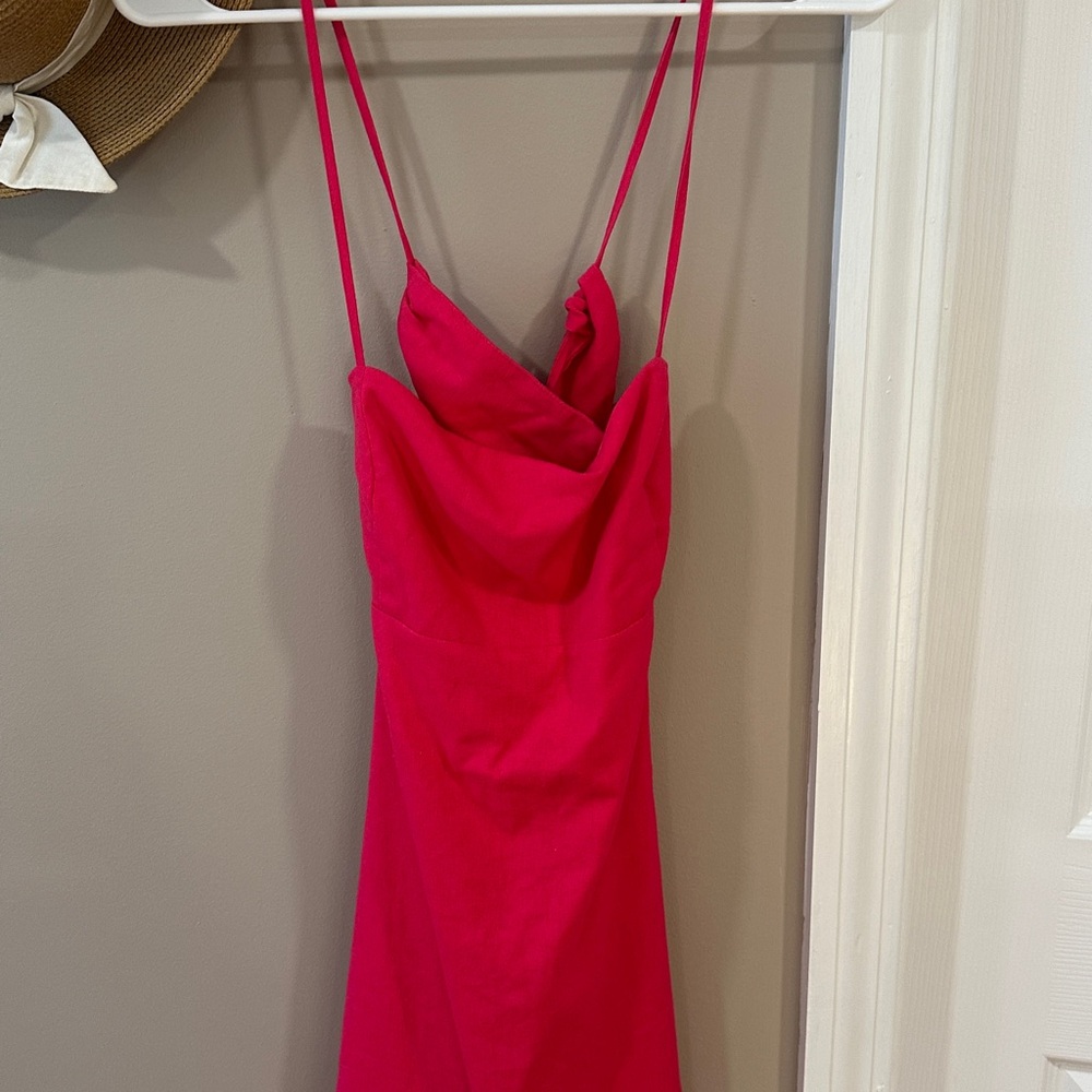 Pink Spaghetti Strap Dress
